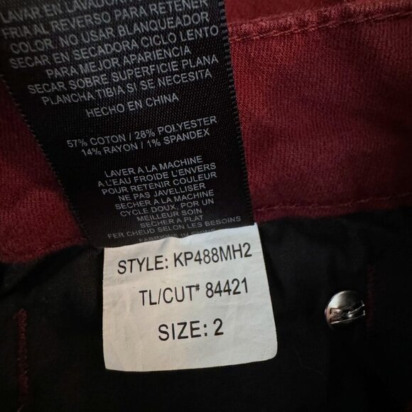 KUT FROM THE KLOTH Diana Skinny Burgundy Red Stretch Denim Jeans Pants Women's 2 - Picture 7 of 8
